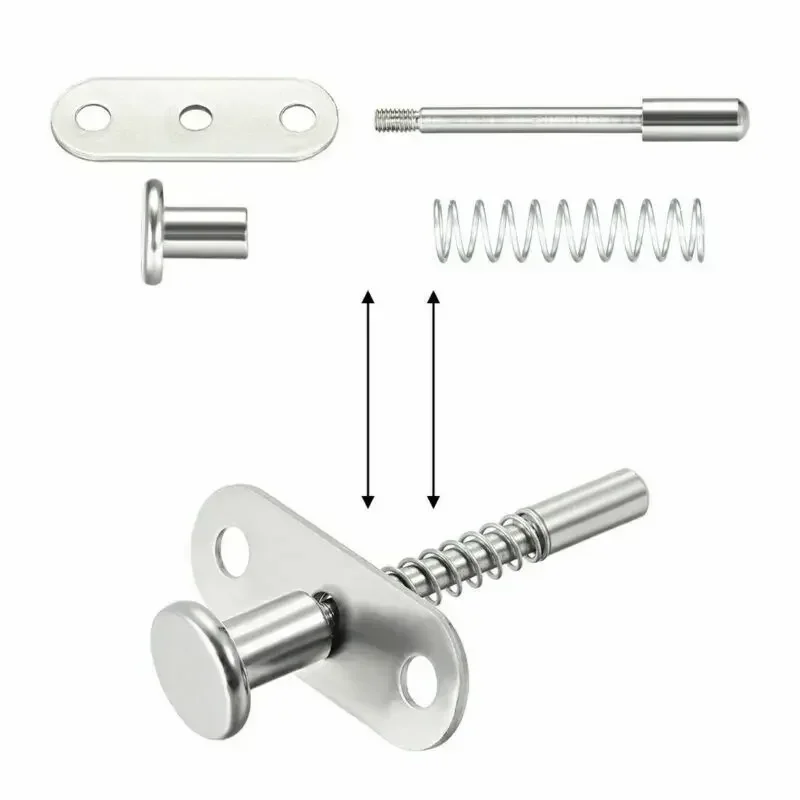 2 PCS Plunger Latches Spring-loaded Iron 60mm Spring Latch Furniture Hardware For Crib Child Bed Cupboard Cabinet
