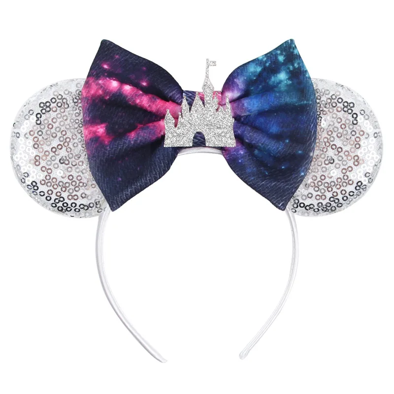 Hair Accessories Disney Hair Accessories Mickey Headbands Castle Fireworks Show Headbands Children's Amusement Park Hair Accessories