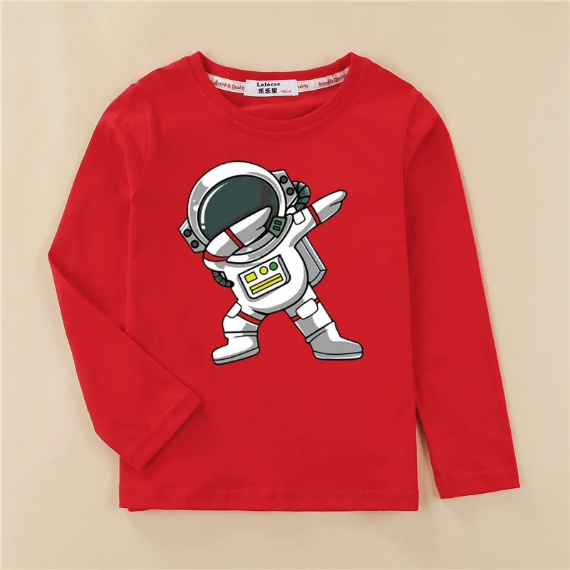 Kids' Astronaut Cartoon Long-Sleeve Shirt 3