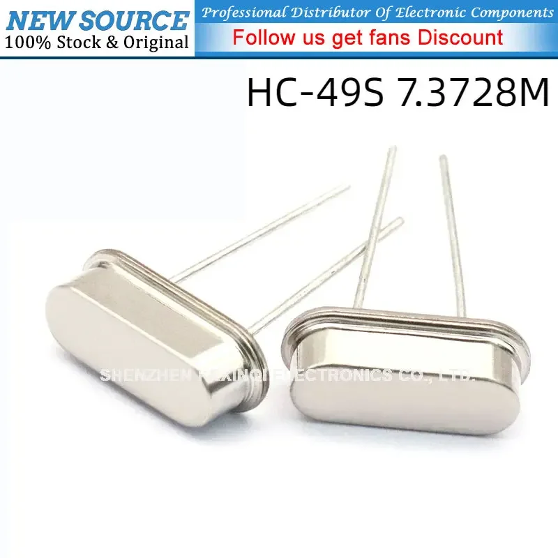 10pcs Crystal Oscillator 7.3728M Hz DIP 2pin 7.3728M Hzhz HC-49S Quartz Crystal Passive