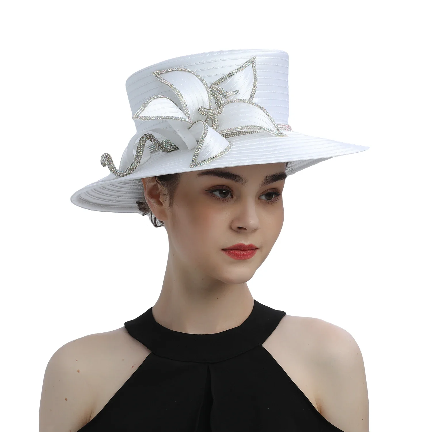 Satin Cloth Church Hat Photography Wedding Fashion Hat Female