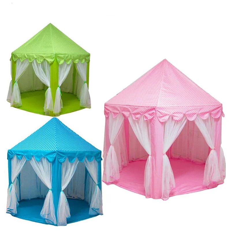 Kids Play House Game Tent Toys Ocean Ball Pool Portable Foldable Princess Castle Folding Tent Children Birthday Christmas Gifts