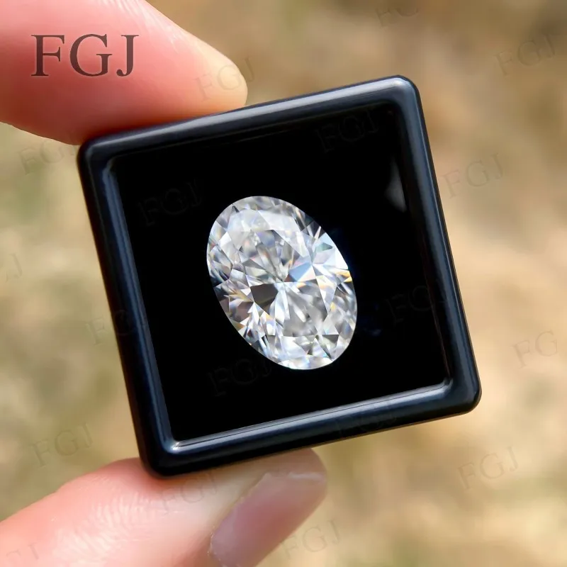 리얼 모이사나이트 스톤 D 컬러 VVS1 타원형 0.15-3.5ct 공장 도매 루스 젬스톤 쥬얼리 제작 DIY 디자인 반지 목걸이