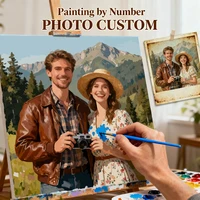 HUACAN Diy Paint By Numbers Custom Photo HandPainted Kits Creative Hobby Oil Painting Private Livingroom Decoration Unique Gift 1
