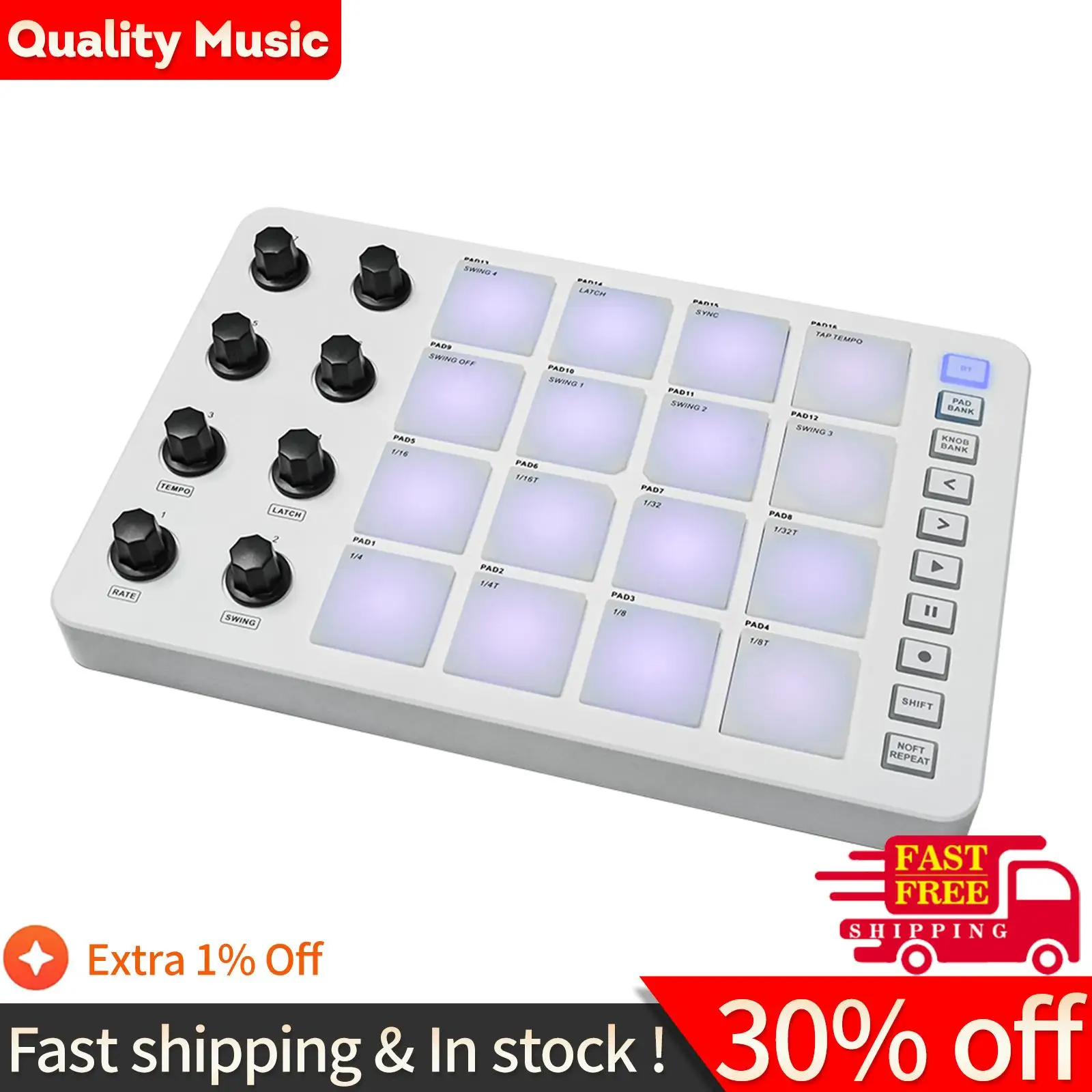 MIDIControllerStrikePadRGBBacklightMIDIKeyboardBTConnection