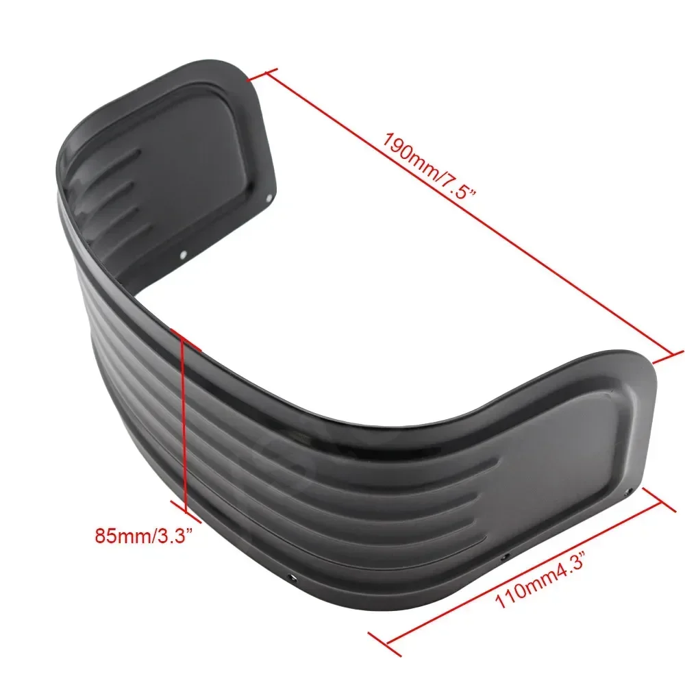 Garde-boue Avant Moto Harley Touring - 53,3 Cm - Acier Noir Brillant - 120/R21
