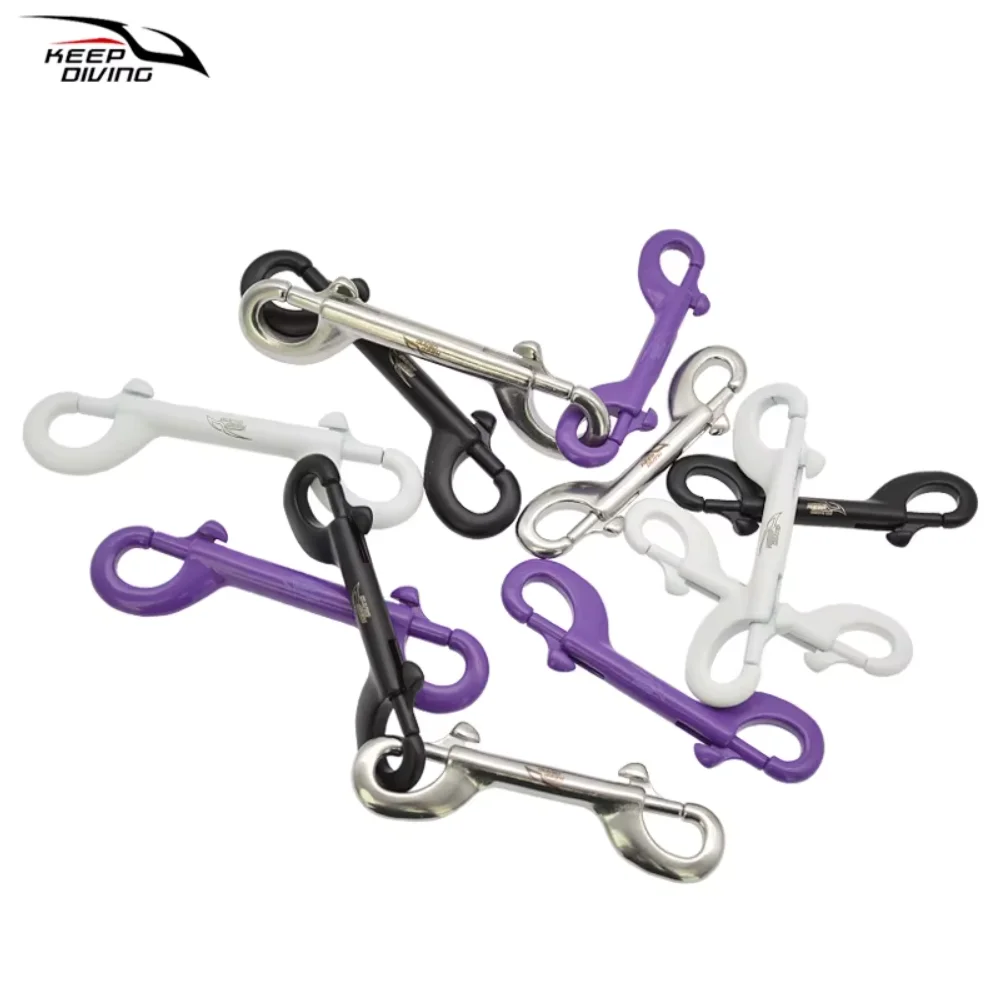 1 PCS KEEP DIVING 316 Stainless Steel Scuba Diving Double Ended Hook Accessory For Equipment BCD Chioce Snap Bolt kit Quick Draw 6