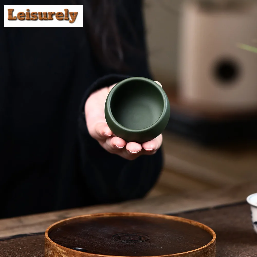 2pc/lot Antique Purple Clay Tea Cup Handmade Portable Small Tea Bowl House Personal Single Mug Chinese Zisha Kung Fu Set 50ml