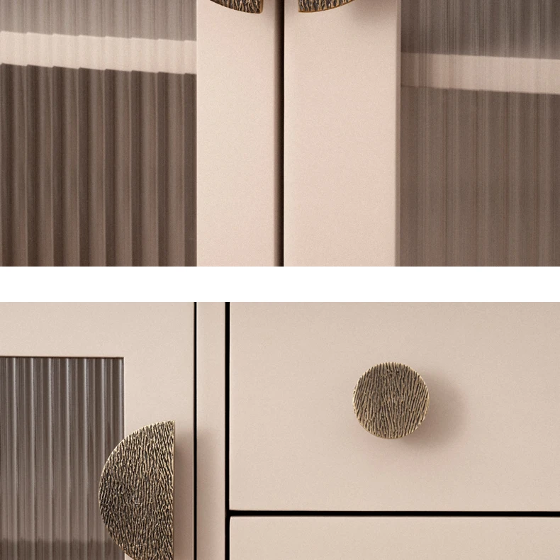 half moon cabinet pull close up antique brass texture