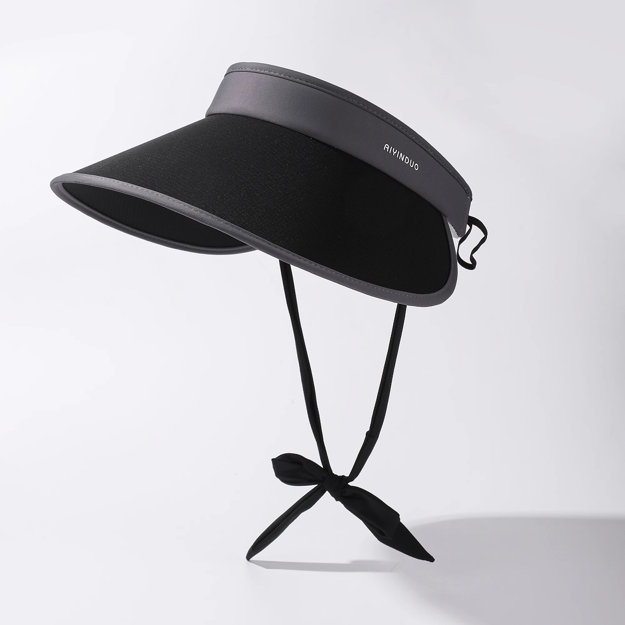 Big head sunshade hat, women's UV protection double-sided ice silk large brim empty top hat for summer, outdoor foldable sunscre