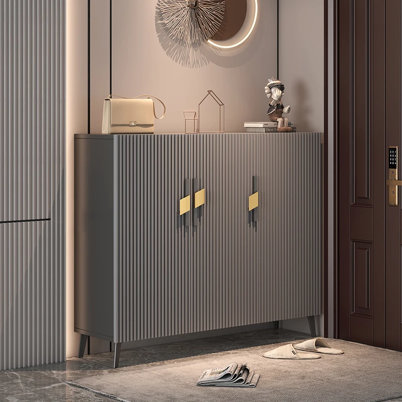 

Bedroom Designer Shoe Cabinet Storage Grey Space Saving Corner Shoe Cabinet Standing Zapateros Organizadores Modern Furniture