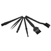 A21R-6 In 1 Plastic Small Portable Handle Nylon Anti Static Brushes Cleaning Keyboard Brush Kit, Black (Zip Bag ) 2