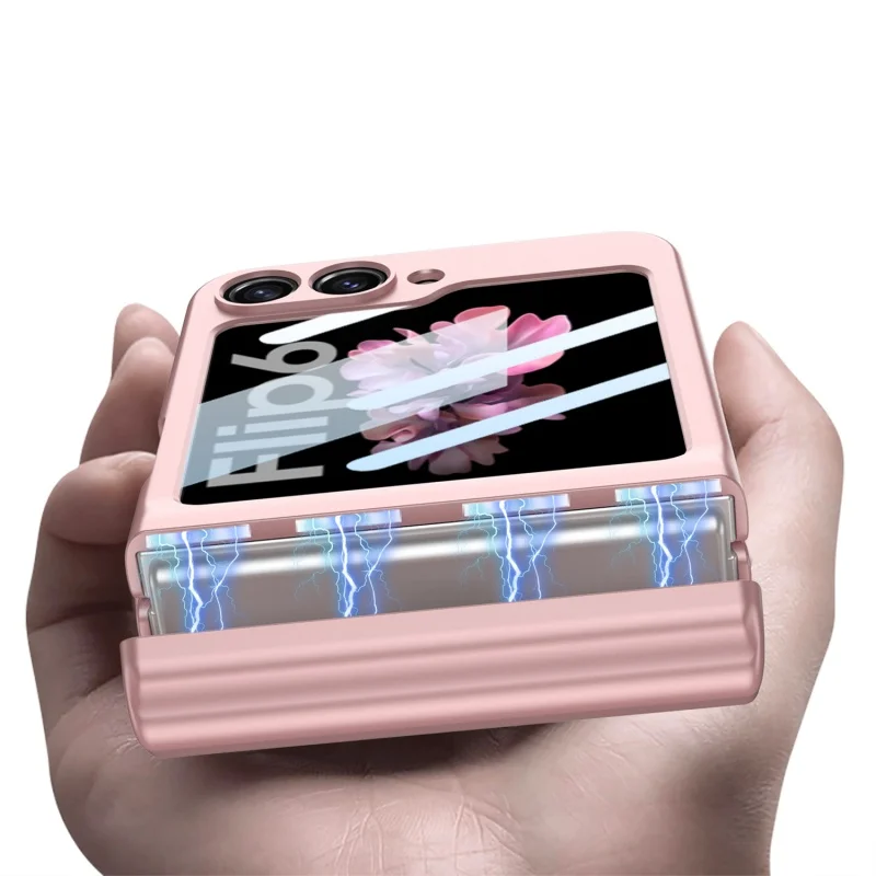 Magnetic Hinge Protection Hard PC Phone Cover for Samsung Galaxy Z Flip 6 5 5G Shockproof With S Pen With Small Screen Protector