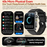 Nouvelle Montre Connectée Intelligente 2026 pour Homme avec Traitement Laser Non-Invasif, Test ECG Cardiaque, Graisse Sanguine et Acide Urique, Compatible Android et iOS 5