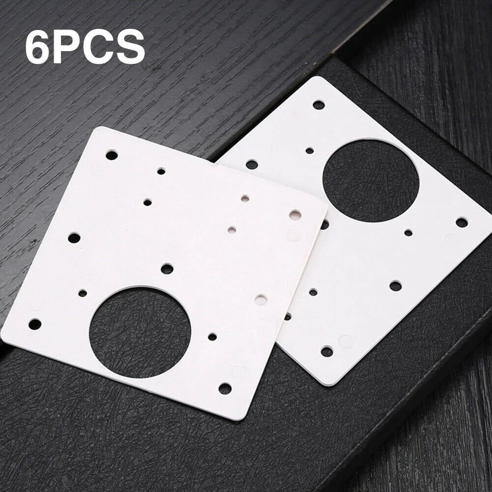 

6Pcs Cabinet Hinge Repair Plate Set Practical Rust Resistant Stainless Steel Furniture Cupboard Hinge Repair Mount Door Drawer