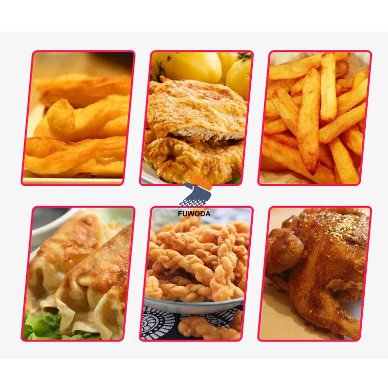 Commercial Fryer Stall Single-cylinder 12L Fast-Heating Snack Maker Electric Fryer Two Basket Large-capacity Fried Machine 6