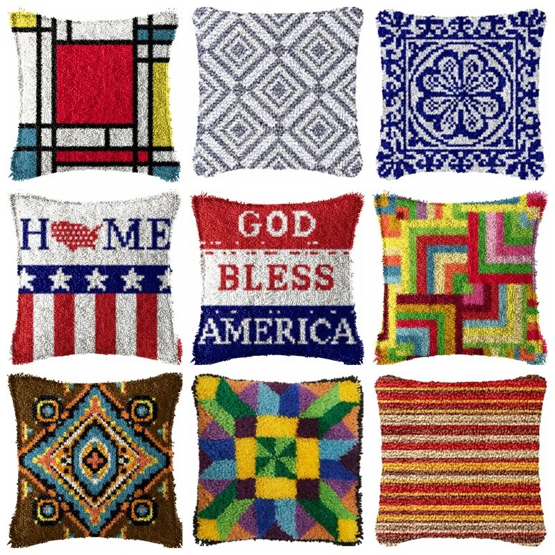Retro Latch Hook Pillow 1
