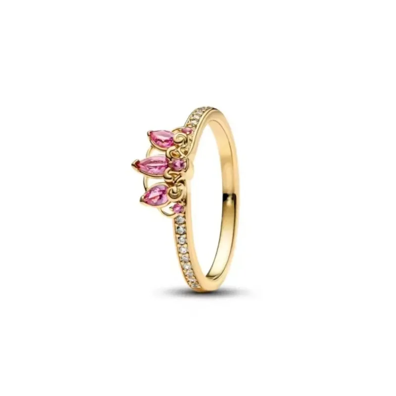 925 sterling silver princess ring size 6 7 8 9 women's wedding crystal accessory