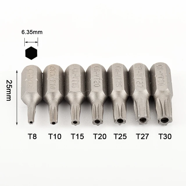 801 Tx Tournevis Torx T6 T20 Mis Bits De Tournevis Électrique Tige Ronde  5mm Du 4,79 €