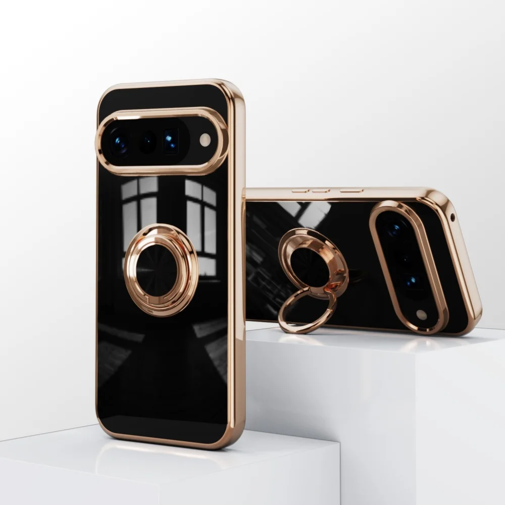Shockproof Plating Ring Holder Case with Car Magnetic Bracket