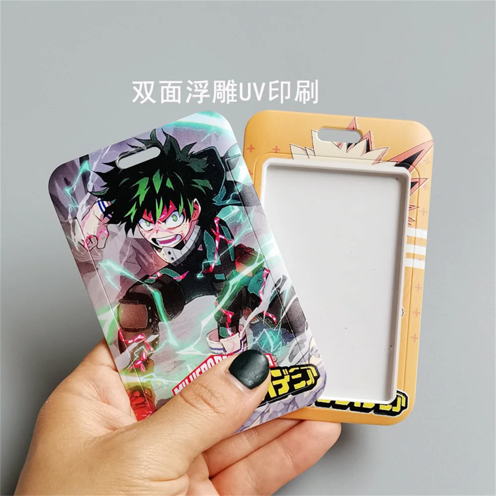 My Hero Academia Cartoon Card Holder & Lanyard - Student Campus Clutch