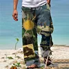 Men's And Women's Pants Summer pants Beach Pants Stretch Waist 3D Printed Color Block Geometric Pattern Graphic print Comfortabl 5