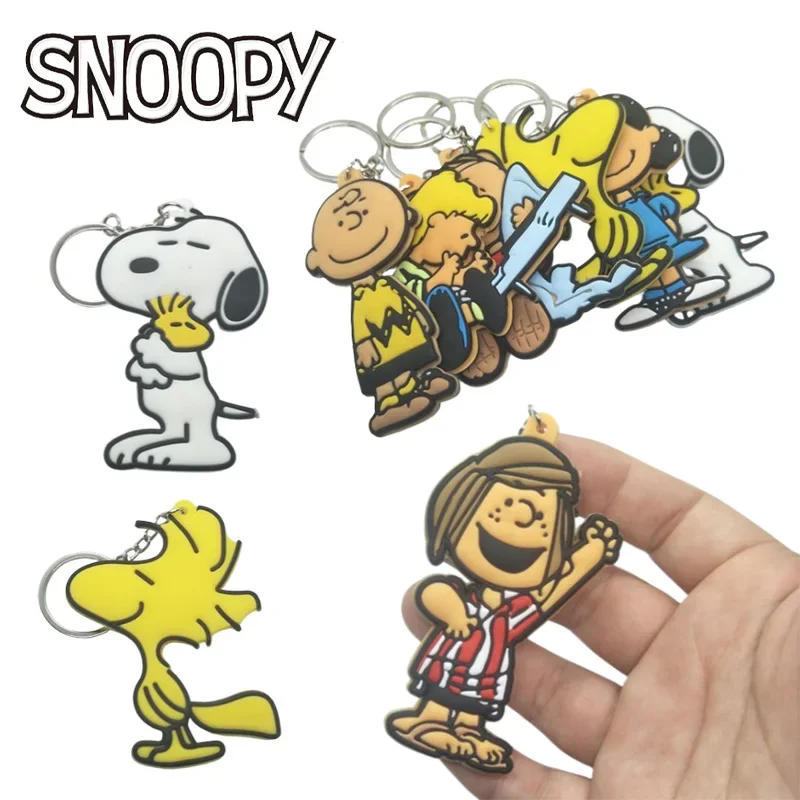 Snoopy Charlie Woodstock Key Chain Mobile Phone Chain Keyring Student Gift Cute Cartoon Bag Pendant Lanyard Decor Keychain Gift 1