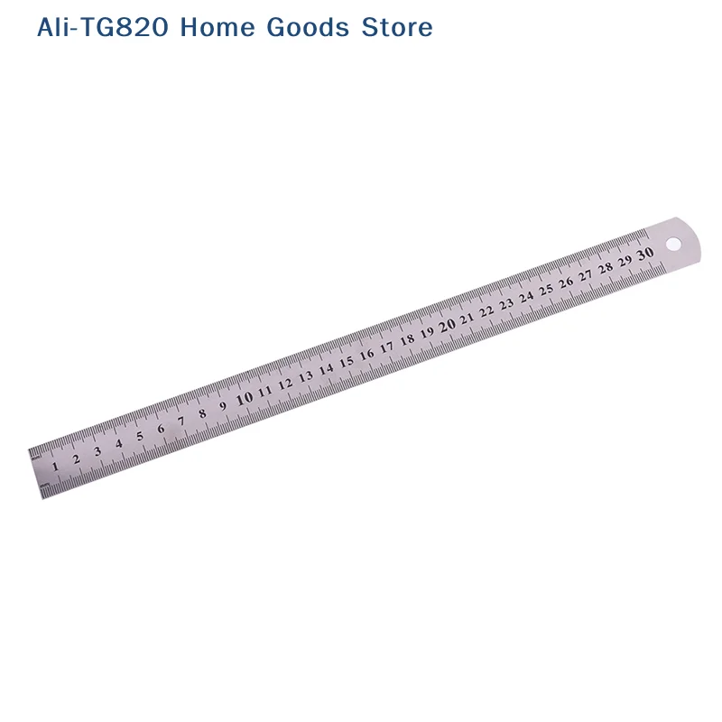 [TG820]1Pc 30cm 스테인레스 스틸 직선자 사무용품 측정 용품