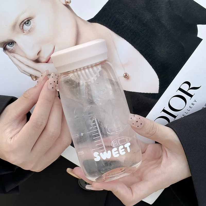 Description Picture 5 of item300ML Mini Small Capacity Water Bottle Portable Pocket Cup With Tea Strainer Reusable Plastic Drinking Cup Drop Heat-resistant