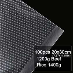 100-Pack BPA-Free Vacuum Sealer Bags for Sous Vide and Kitchen Storage (100pieces 20x30cm)