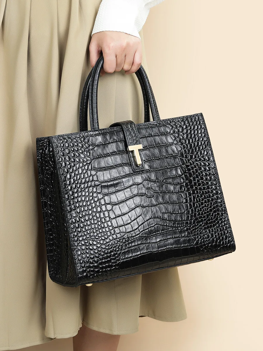 

Women Handbags Satchel Top-handle Handbag Crocodile Leather Shoulder Bag Dumpling Totes Large Multi-pockets Shoulder Purse Bags