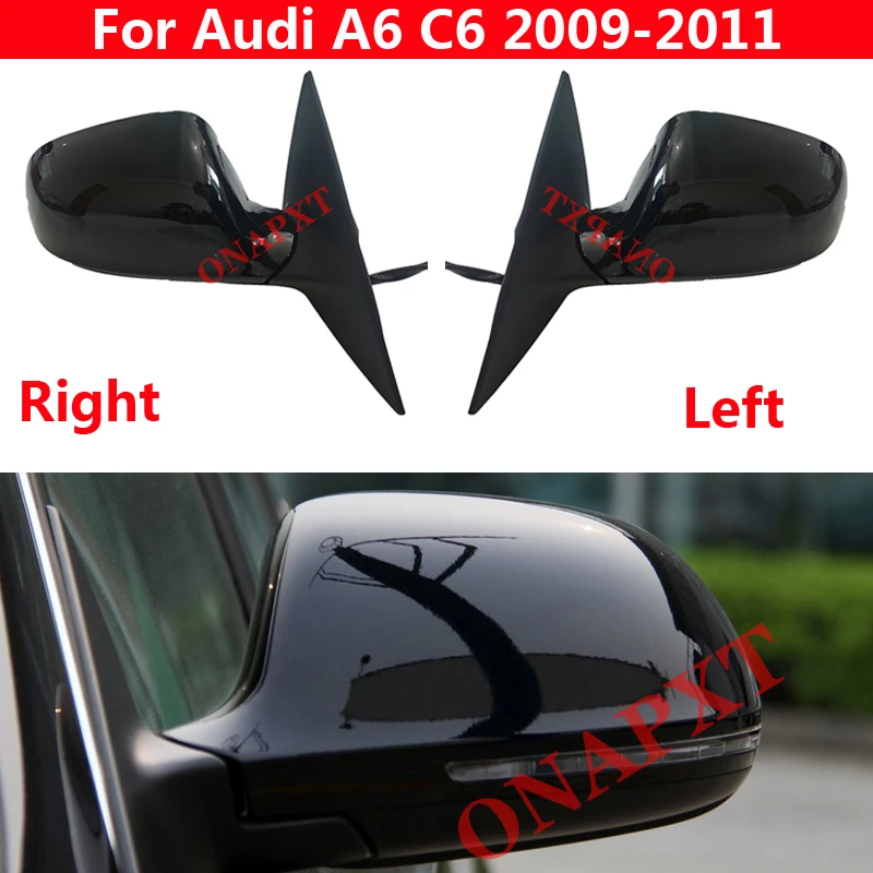 Rear View Lens For Audi A6 C6 20092011 Turn Signal Mirror Assembly Car
