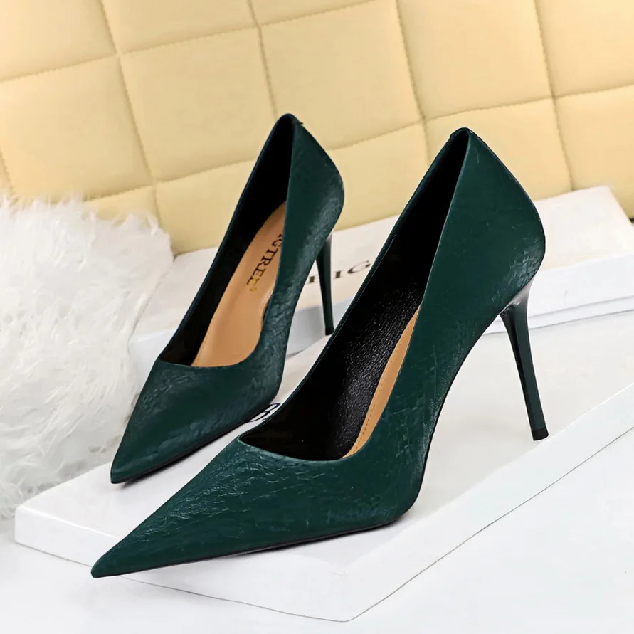 

2023 Brand Shallow Slip On Women Sandal Shoes Thin High Heel Pointed Toe Ladiess Elegant Dress Party Shoes Zapatillas Mujer