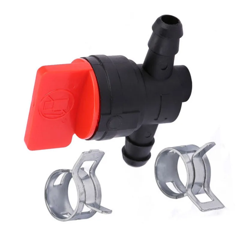 

1/4" In-Line Straight Fuel Gas Shut Cut Off Valve Petcock For Motorcycle Engine Inline Straight Through Gas Shut-off Valve