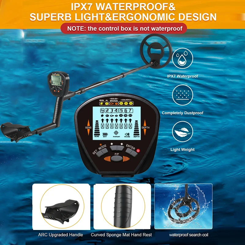 MD830 5090Treasure Hunter Detecting Pinpointer Metal Detector Underground Depth 2.5m Scanner Search High precision Gold Detector
