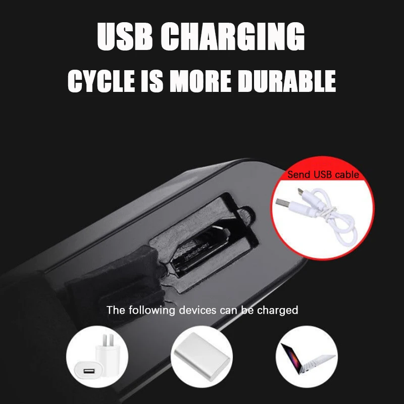 USB Rechargable Bicycle Light Led Blue Red Dual Color Temperture Waterproof Cycling Taillight Bike Light with Memory Function