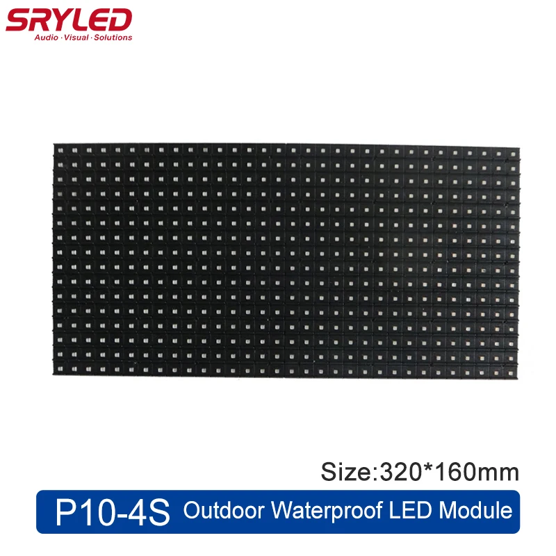 

SRYLED светодиодный P10 Модуль дисплея высокая яркость RGB 320 мм x 160 мм 1/4 сканирование бизнеса реклама HUB75 фотопанель модуль
