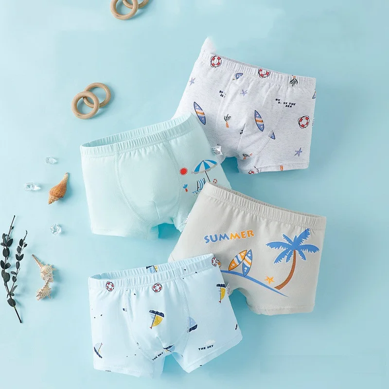 Cuecas Infantis Masculinas - Algodão 100% - Pacote Com 6 Peças - Tamanho 6T