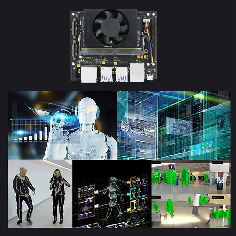 Jetson Xavier NX 8GB EMMC AI ΰ    ŰƮ, 128G SSD + Ʈũ ī + ð  EU ÷