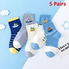 5 Pairs Baby Children's Socks Cartoon Spring Autumn Animal Kids Sock Girls Cute Boy Toddler Socks 1-12 Years 4