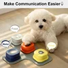 MEWOOFUN Dog Button Record Talking Pet Communication Vocal Training Interactive Toy Bell Ringer With Pad and Sticker Easy To Use 2