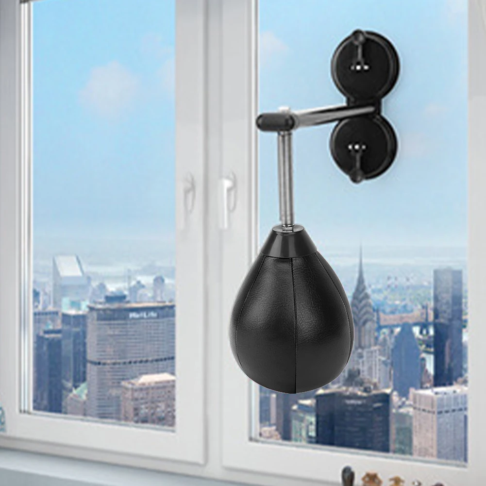 Wall Mount Punching Bag Height Adjustable Boxing Training Ball with Suction Cup Punching Ball with Spring for Kids Adults