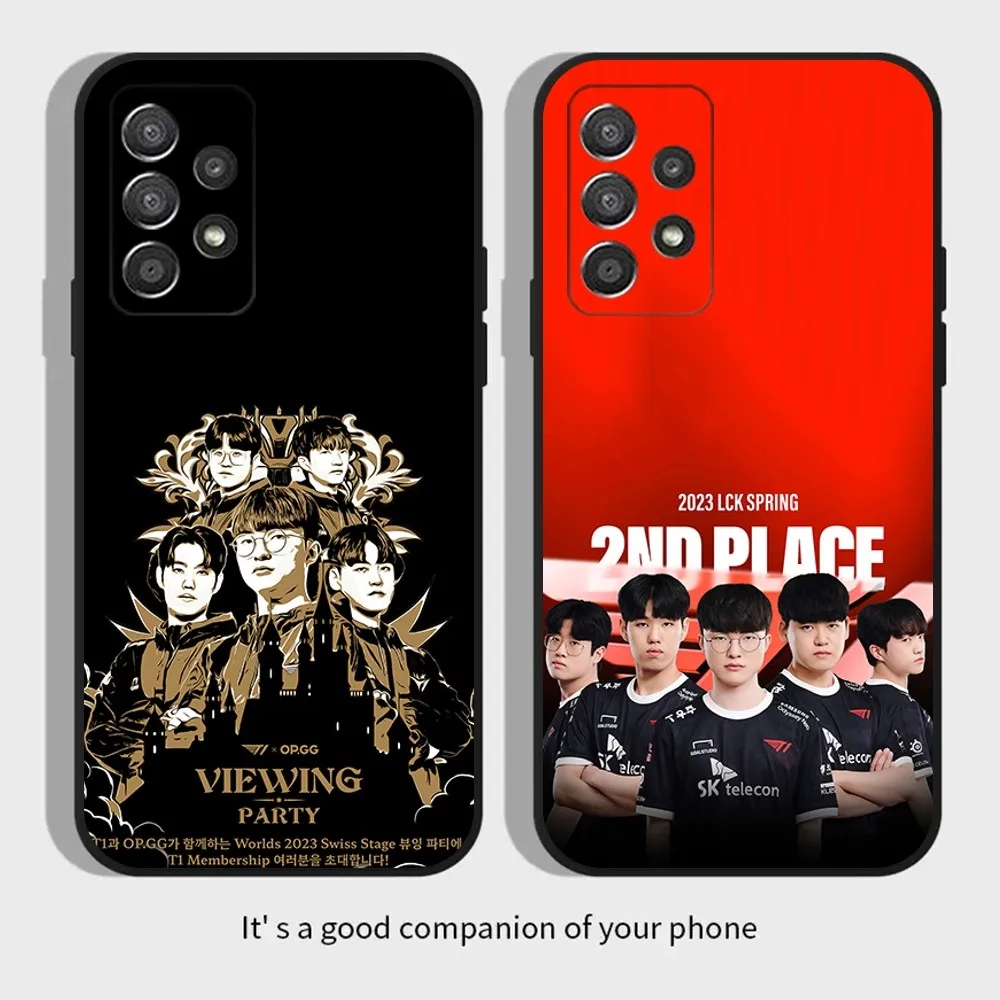 Custodia Per Telefono T1 Team L-Lols Lpl Per Samsung Galaxy A13,A21S,A22,A31,A32,A52,A53,A71,A80,A91 Soft Black Cover