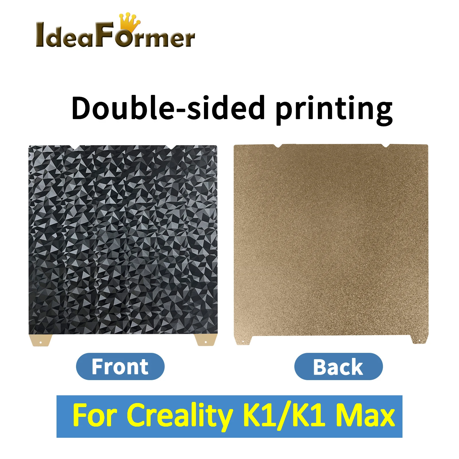 For Creality K1 Build Plate 235x235mm 315x310mm Smooth PEO Textured PEI Sheet Double Sided Printing for K1 K1 Max Build Plate