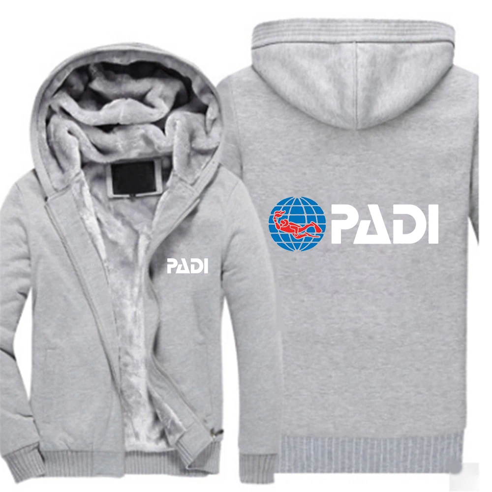 2023 new men's diving driver Padi autumn and winter sweatshirt sportswear hooded padded warm cotton hooded coat.
