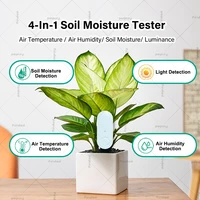 4 In 1 Zigbee Smart Soil Tester Luminance Humidity Temperature Moisture Sensor APP Real Time Monitor Works With Tuya Zigbee2MQTT - Image 4