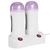 Electric Double Wax Heater Epilator Cartridge Wax Roller Base Roll On Waxing Refillable Hair Removal Machine Depilatory 2 in 1 1