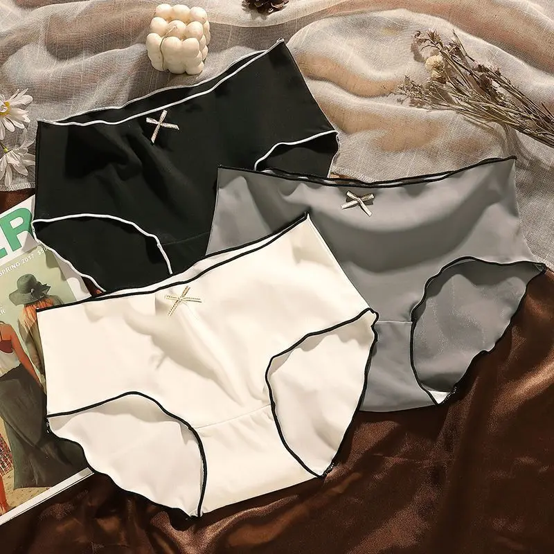 

Women Lace Lingerie Sexy Panties Underwear Ladies Low-waist Briefs Girls Bow Tie Ruffled Underpants Female Briefs Pants