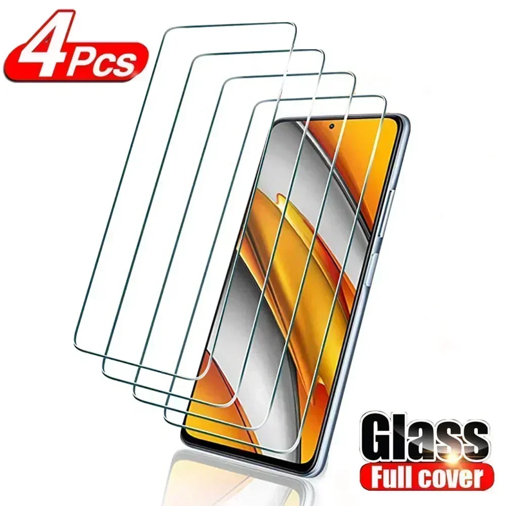 

4 шт. закаленное стекло для Xiaomi Poco X3 NFC F2 Pro F3 M3 защита для экрана на Poco X3 Pro F2 M3 Pro F3 X3 GT стекло