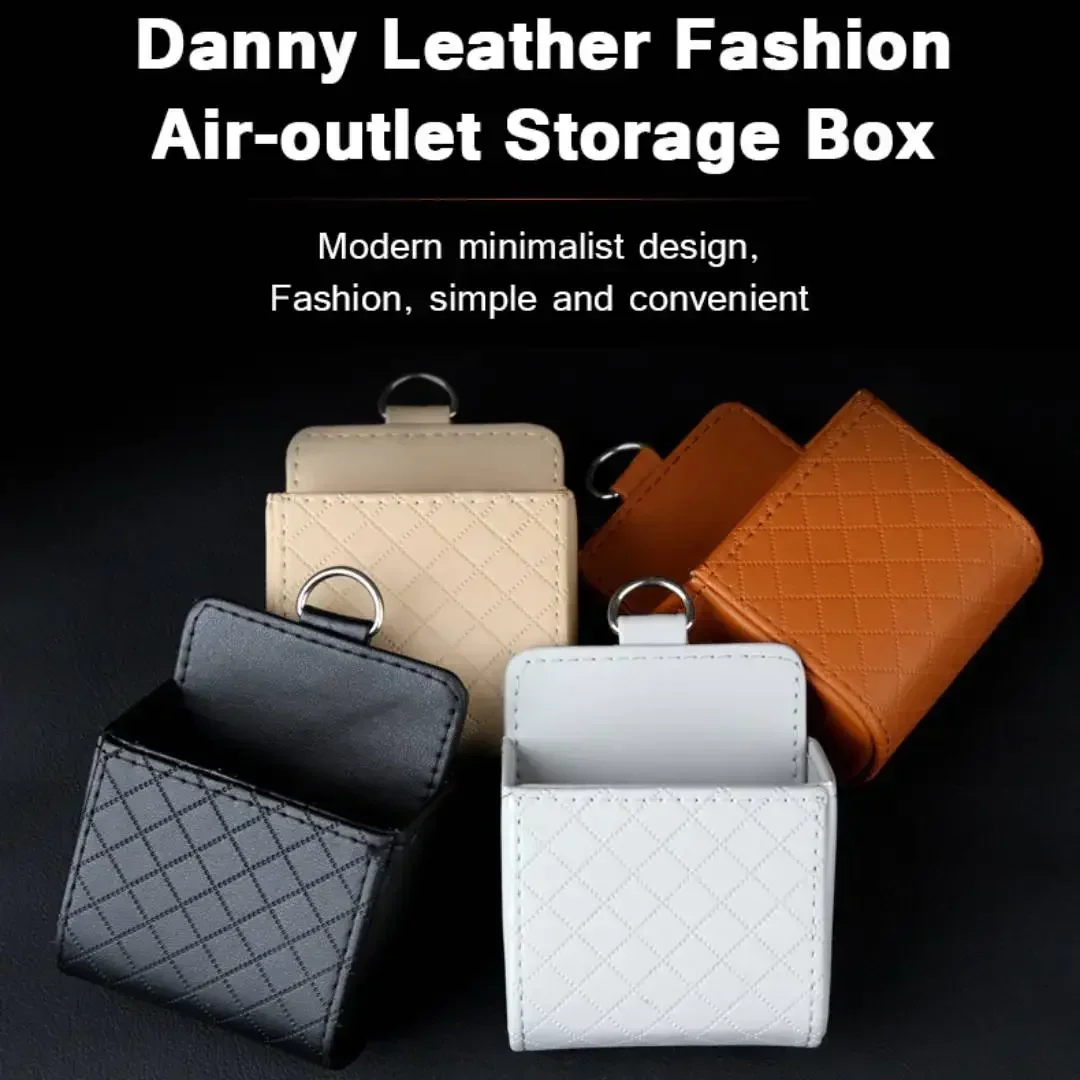 2025 Car Air Outlet Miscellaneous Bag Car Interior Box Car Storage Box Hanging Bag Sheepskin Air Outlet Storage Box
